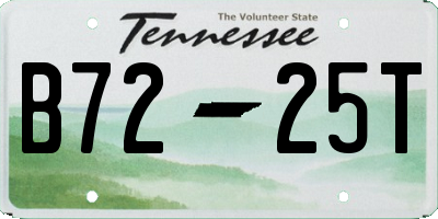 TN license plate B7225T