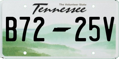TN license plate B7225V