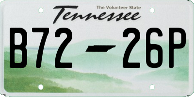TN license plate B7226P