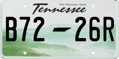 TN license plate B7226R