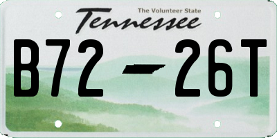 TN license plate B7226T