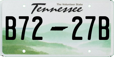 TN license plate B7227B