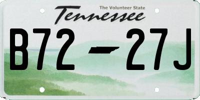 TN license plate B7227J