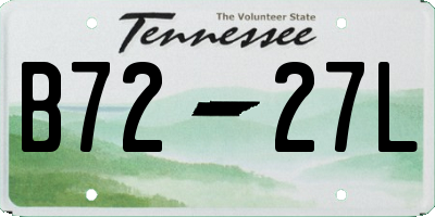 TN license plate B7227L