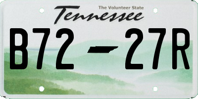 TN license plate B7227R