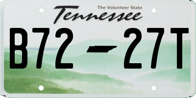 TN license plate B7227T