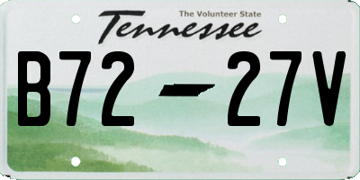 TN license plate B7227V
