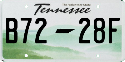 TN license plate B7228F