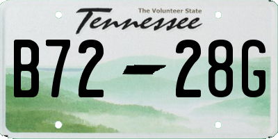 TN license plate B7228G