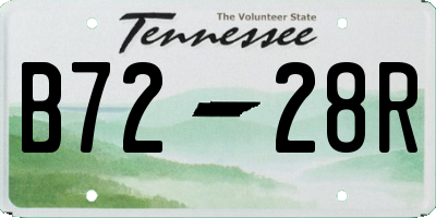 TN license plate B7228R