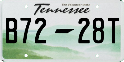 TN license plate B7228T