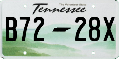 TN license plate B7228X