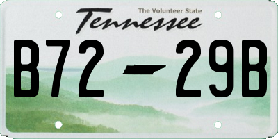 TN license plate B7229B