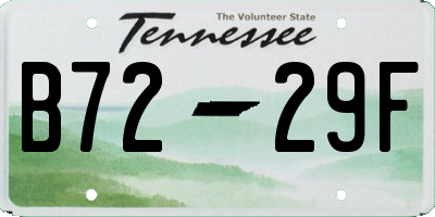 TN license plate B7229F