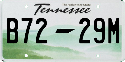 TN license plate B7229M