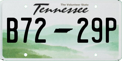TN license plate B7229P