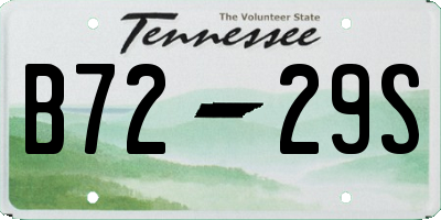 TN license plate B7229S