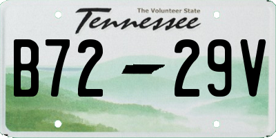 TN license plate B7229V