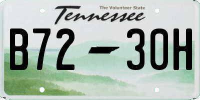 TN license plate B7230H