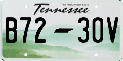 TN license plate B7230V