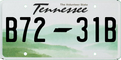 TN license plate B7231B