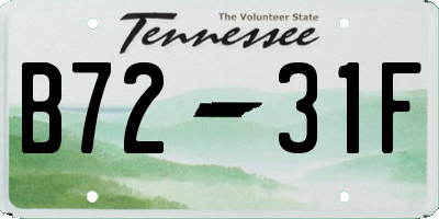 TN license plate B7231F