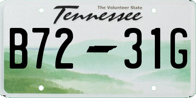 TN license plate B7231G