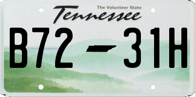 TN license plate B7231H