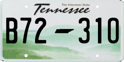 TN license plate B7231O
