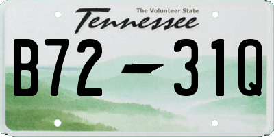 TN license plate B7231Q