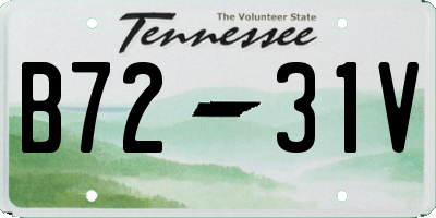 TN license plate B7231V
