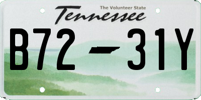 TN license plate B7231Y