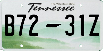 TN license plate B7231Z