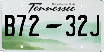 TN license plate B7232J