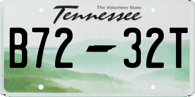 TN license plate B7232T