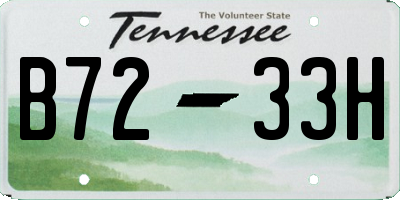 TN license plate B7233H