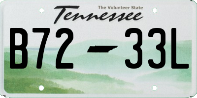 TN license plate B7233L