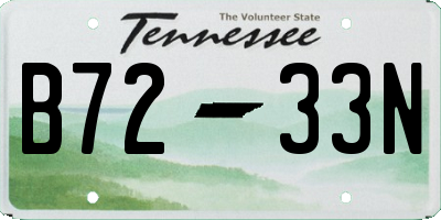 TN license plate B7233N