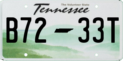TN license plate B7233T
