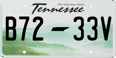 TN license plate B7233V