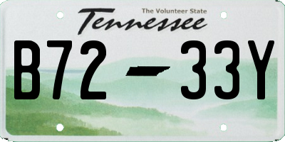 TN license plate B7233Y