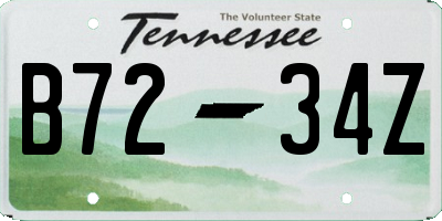 TN license plate B7234Z