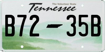 TN license plate B7235B