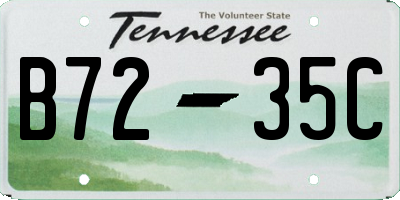 TN license plate B7235C