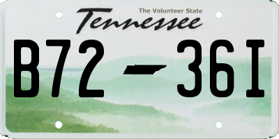 TN license plate B7236I