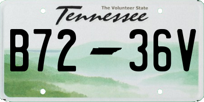 TN license plate B7236V