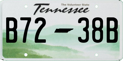TN license plate B7238B
