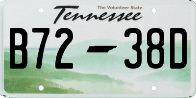 TN license plate B7238D