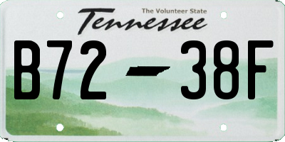 TN license plate B7238F