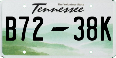 TN license plate B7238K